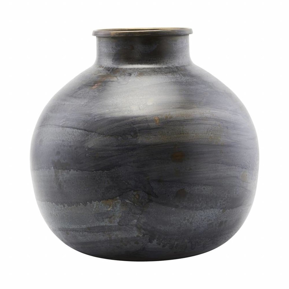 House Doctor Etnik vase blue ø30x30cm House Doctor Etnik vase blue ø30x30cm
