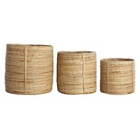 House Doctor Chaka set of 3 rattan baskets round House Doctor Chaka set of 3 rattan baskets round