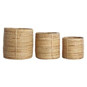 House Doctor Chaka set van 3 rotan manden rond House Doctor Chaka set van 3 rotan manden rond