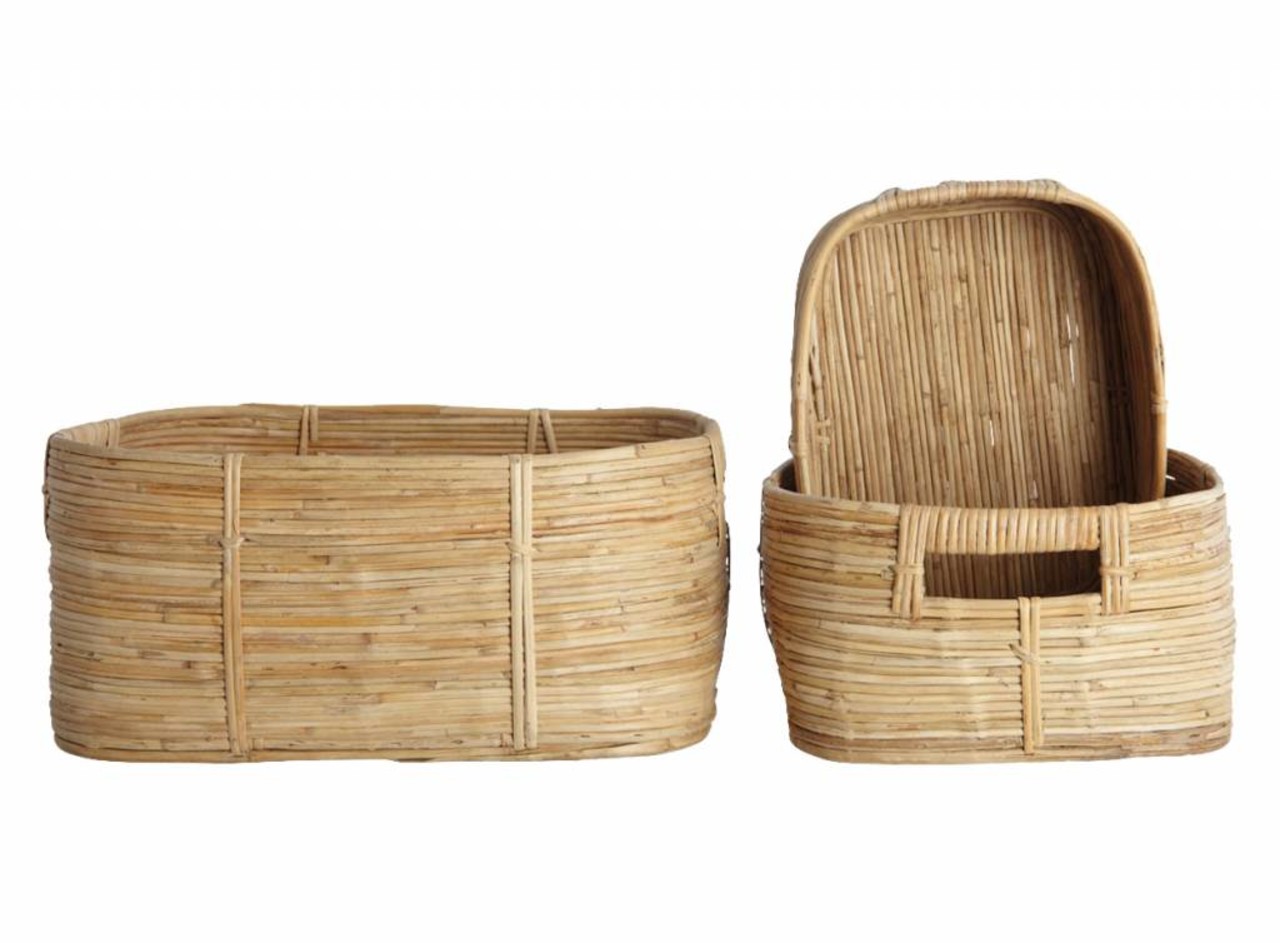 House Doctor Chaka set van 3 rotan manden House Doctor Chaka set van 3 rotan manden