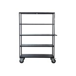 House Doctor rack de almacenamiento en las ruedas de metal negro House Doctor rack de almacenamiento en las ruedas de metal negro