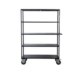 House Doctor rack de almacenamiento en las ruedas de metal negro House Doctor rack de almacenamiento en las ruedas de metal negro