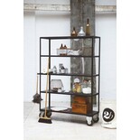 House Doctor râtelier de stockage sur roues en métal noir House Doctor râtelier de stockage sur roues en métal noir