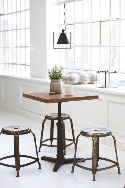 House Doctor Définir tabouret métal gris