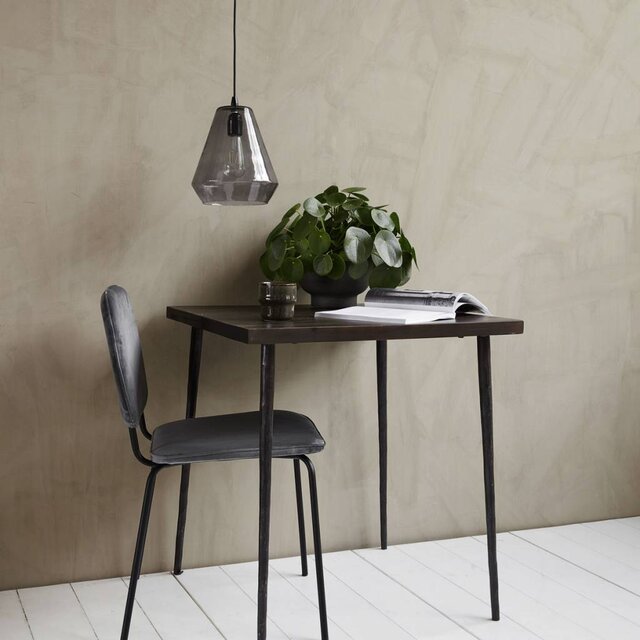 House Doctor Slated tafel hout zwart 70x70x76cm