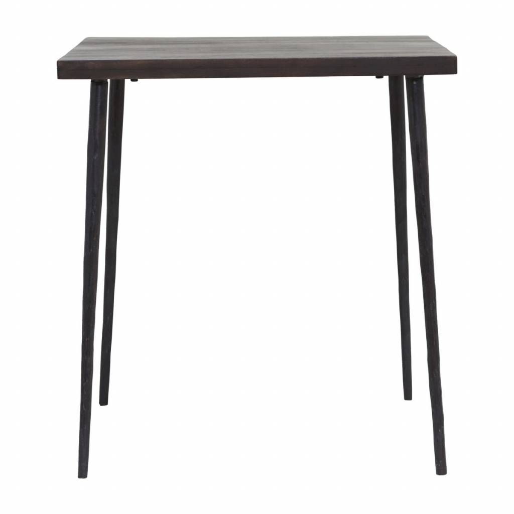 House Doctor Slated table wood black 70x70x76cm