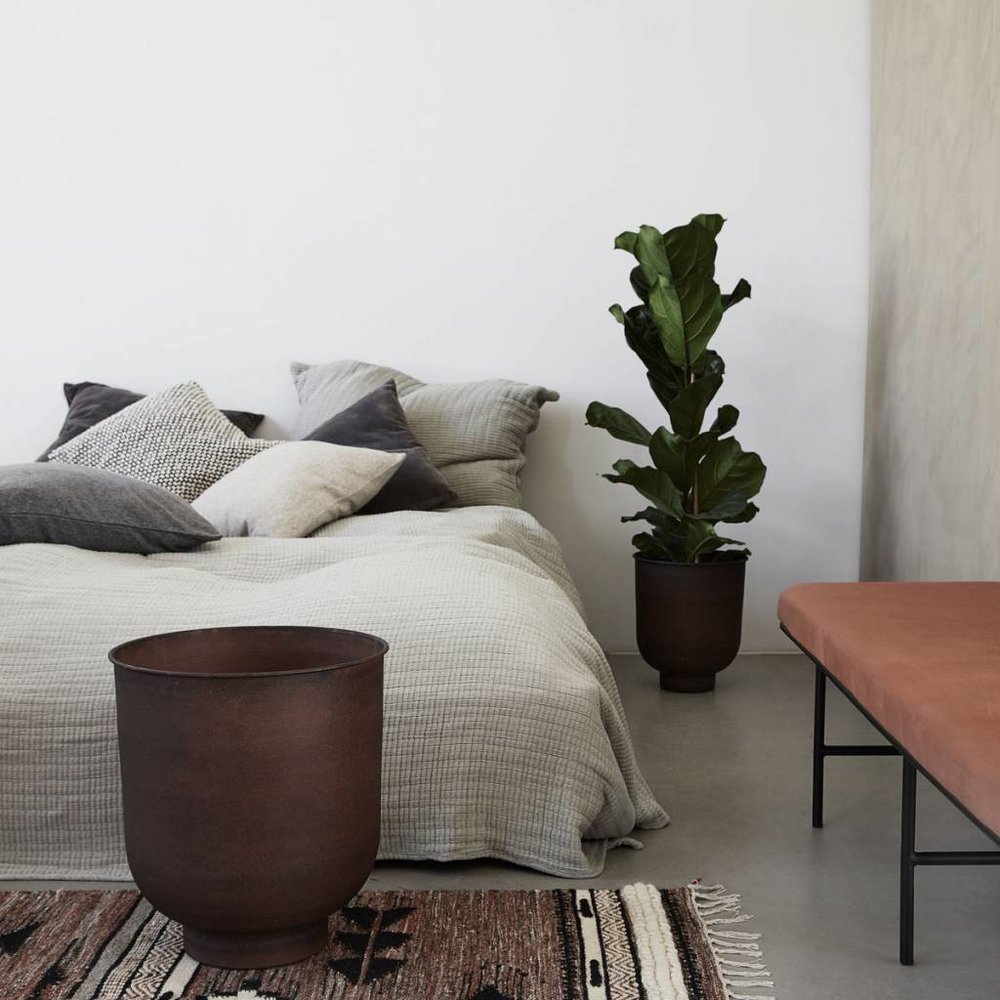 House Doctor Vig brûlé ensemble pot de fleurs henna