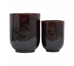 House Doctor Pho bloempot set donkerbruin House Doctor Pho bloempot set donkerbruin