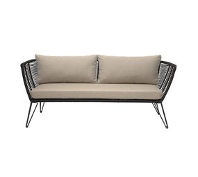 Bloomingville Mundo sofa sort 175x72x74 cm Bloomingville Mundo sofa sort 175x72x74 cm
