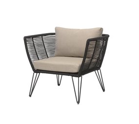 Bloomingville Sedia lounge Mundo nera 87x72x74cm Bloomingville Sedia lounge Mundo nera 87x72x74cm