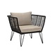 Bloomingville Mundo loungestoel zwart 87x72x74cm Bloomingville Mundo loungestoel zwart 87x72x74cm