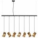 Graypants Moa Linear7 hanglamp bruin Ø15x126cm Graypants Moa Linear7 hanglamp bruin Ø15x126cm