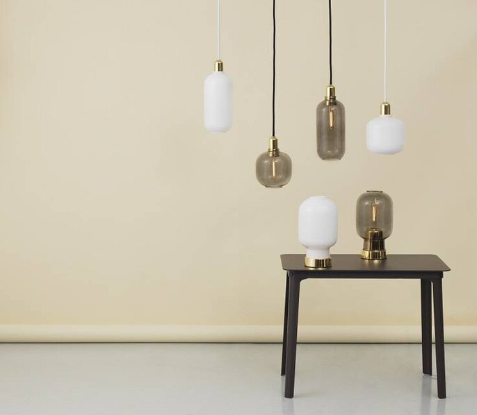 Normann Copenhagen AMP Small hanglamp grijs messing - 502164