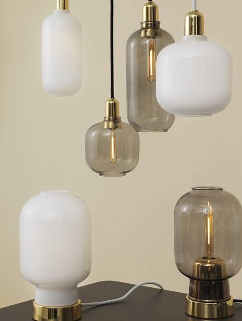 Normann Copenhagen AMP Small hanglamp grijs messing - 502164