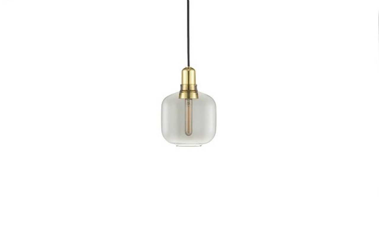 Normann Copenhagen AMP Small hanging lamp gray brass - 502164 Normann Copenhagen AMP Small hanging lamp gray brass - 502164