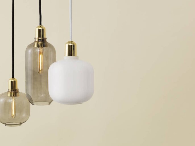 Normann Copenhagen AMP Petite suspension laiton blanc - 502165