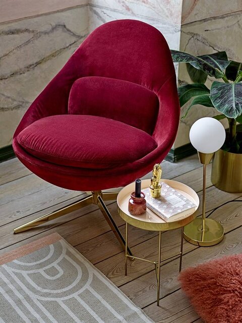 Bloomingville Tabell lampe gull glass Ø19xH55 cm Bloomingville Tabell lampe gull glass Ø19xH55 cm