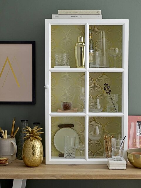 Bloomingville Ananas Ø13xH24 secchiello per il ghiaccio d'oro cm