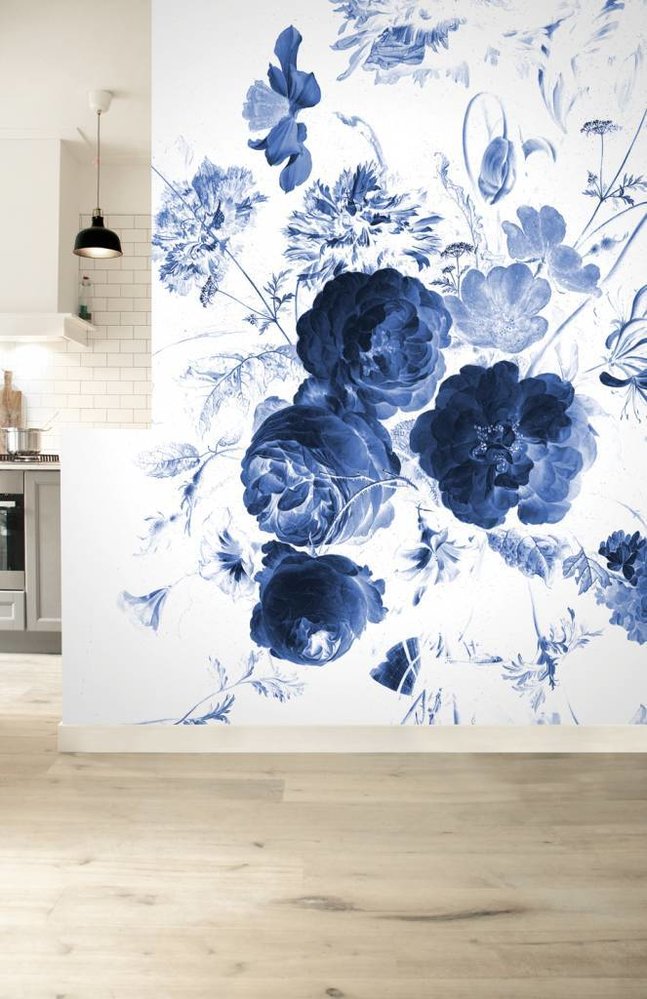 KEK Amsterdam Royal Blue Flowers I bloemen behang KEK Amsterdam Royal Blue Flowers I bloemen behang
