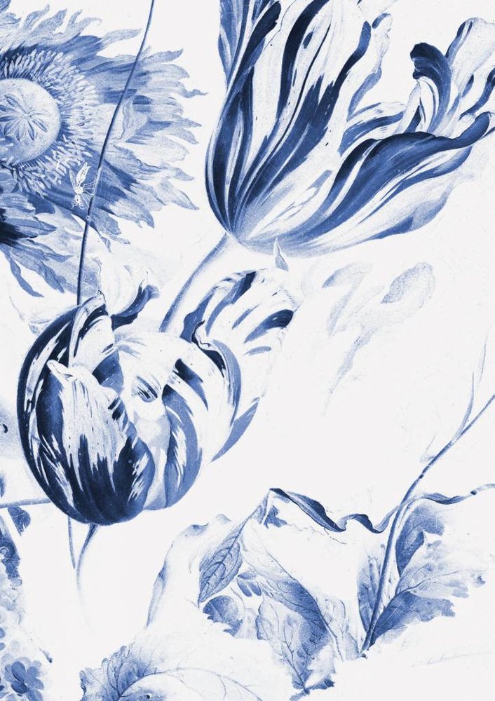 KEK Amsterdam Royal Blue Flowers II floral wallpaper KEK Amsterdam Royal Blue Flowers II floral wallpaper