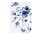 Royal Blue Flowers III floral wallpaper