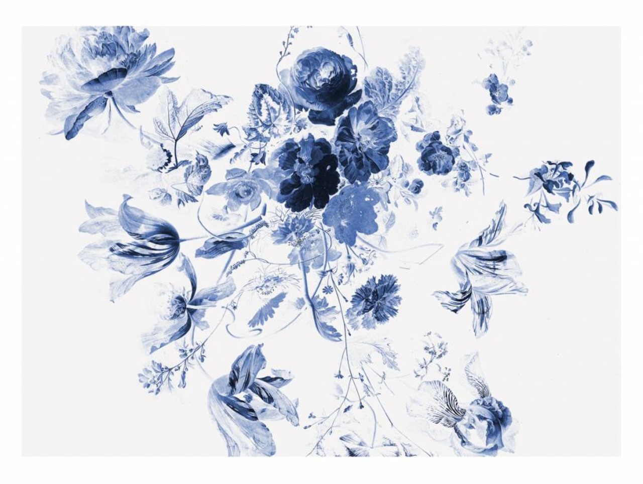 KEK Amsterdam Carta da parati floreale Royal Blue Flowers III KEK Amsterdam Carta da parati floreale Royal Blue Flowers III