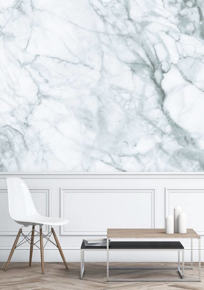 KEK Amsterdam Marble wallpaper white gray