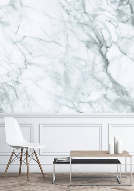 KEK Amsterdam Marble wallpaper white gray