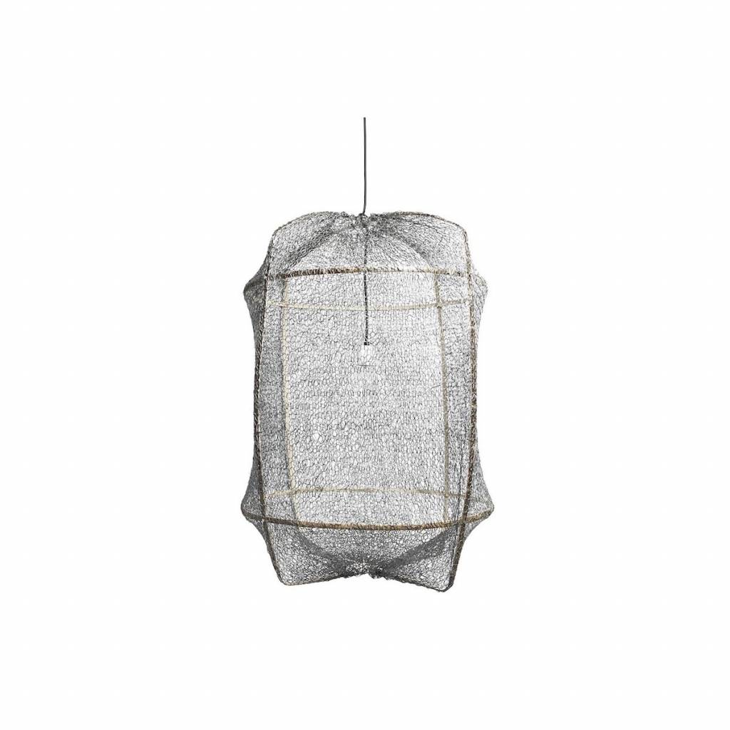 Ay Illuminate Suspension Z1 noir sisal net gris ø67x100cm