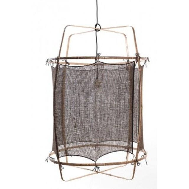 Ay Illuminate Hengelampe Z1 bambus svart kashmir ø67x100cm