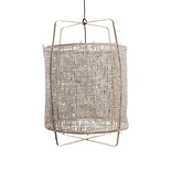 Ay Illuminate Hanging lamp Z1 bamboo gray cardboard ø67x100cm