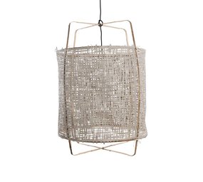 Ay Illuminate Lámpara colgante Z1 cartón gris bambú ø67x100cm Ay Illuminate Lámpara colgante Z1 cartón gris bambú ø67x100cm