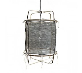 Ay Illuminate Lámpara colgante Z11 cachemir de bambú negro ø48,5x72,5cm Ay Illuminate Lámpara colgante Z11 cachemir de bambú negro ø48,5x72,5cm