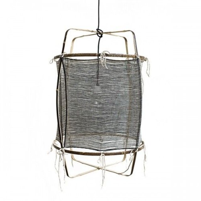 Ay Illuminate Lámpara colgante Z11 cachemir de bambú negro ø48,5x72,5cm
