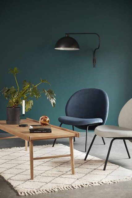 Hubsch Chaise longue azul metal