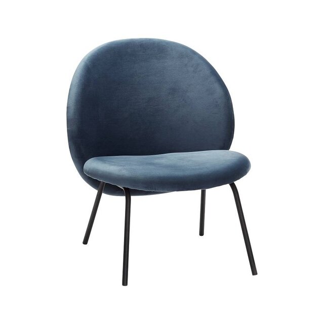Hubsch Loungestoel blauw metaal