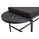 Hubsch Wooden bench with cushion black Hubsch Wooden bench with cushion black