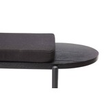 Hubsch Houten bank met kussen zwart Hubsch Houten bank met kussen zwart