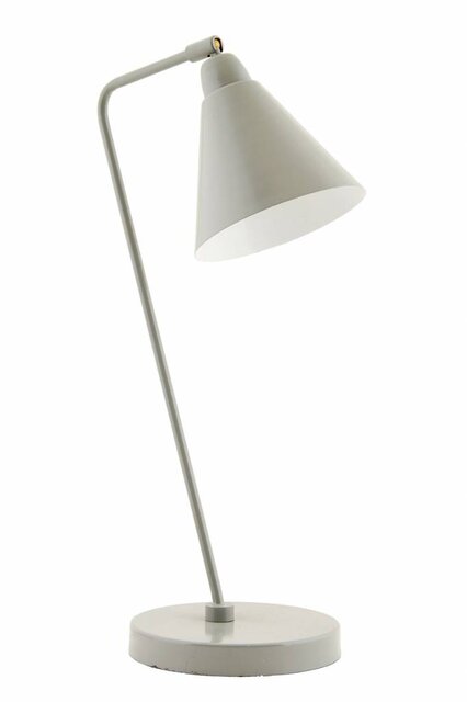 House Doctor Jeu lampe de table blanc en métal gris