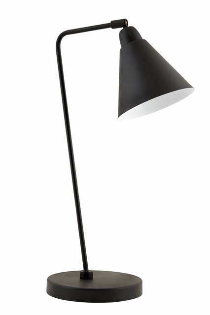 House Doctor Jeu lampe de table blanc en métal noir