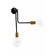 House Doctor Molecular wandlamp zwart metaal messing House Doctor Molecular wandlamp zwart metaal messing