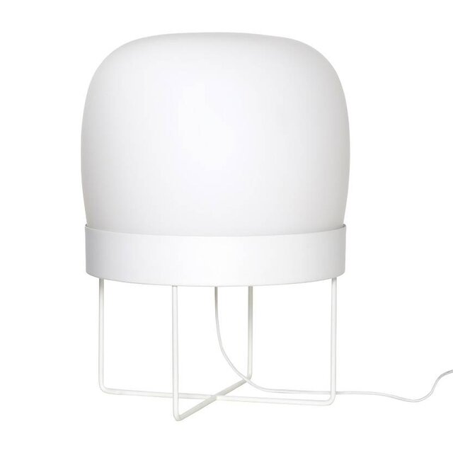Hubsch Lampada da terra in vetro - bianco