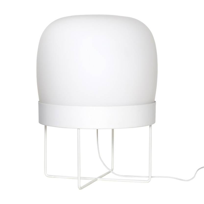 Hubsch Lampadaire en verre - blanc