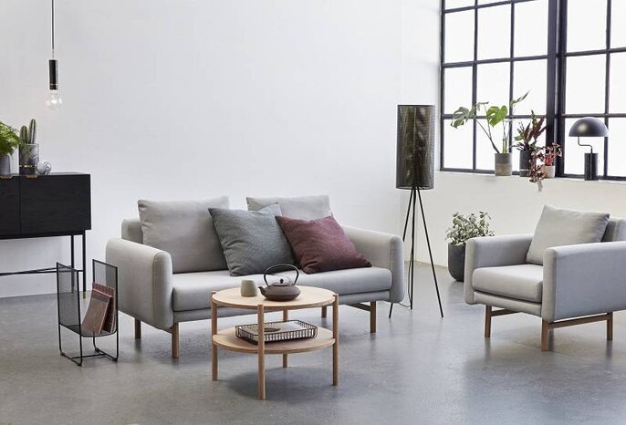 Hubsch Vloerlamp zwart metaal