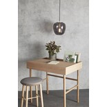 Hubsch Hängelampe graues Glas mit Messingdetail