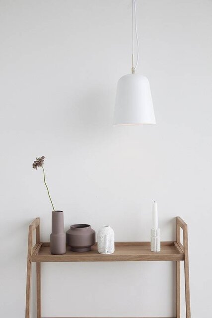 Hubsch Pendant ljus vit metall