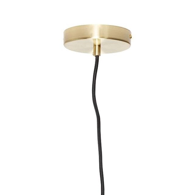 Hubsch Pendant light smoke glass with brass detail