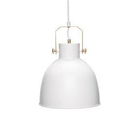 Hubsch Pendant ljus vit metall