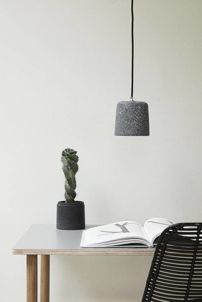 Hubsch Hanging lamp terrazzo concrete gray
