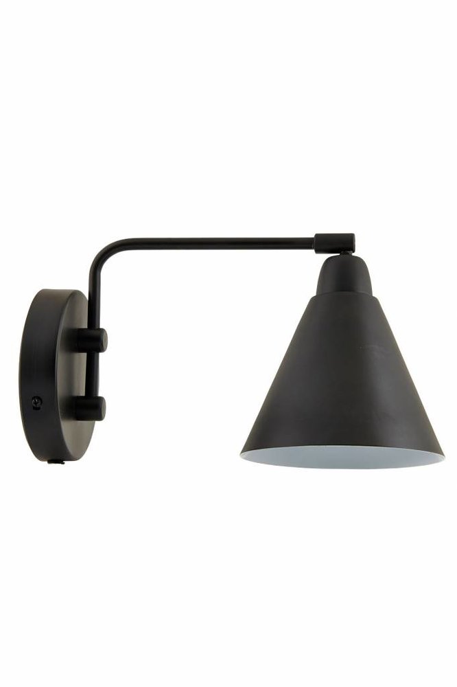 House Doctor Game wandlamp zwart wit metaal